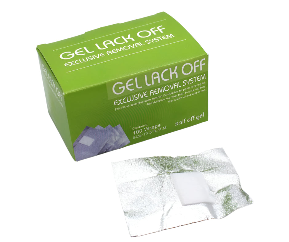 Gel Lack Off Exclusive Removal System 100 Wraps.